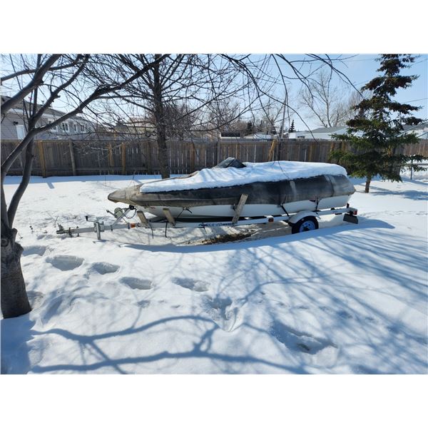 16 ft Boat & Trailer  LOCATED IN HANLEY, SK