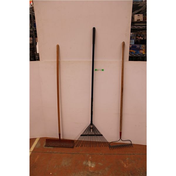 *(3) Garden Rakes