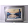 Image 2 : Framed Art of Scrimshaw "Twilight Dawn" - 23" x 19"