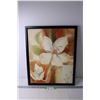 Image 1 : Framed Art of Flowers - 18" x 22"
