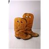 Image 4 : Pair of Leather Cowboy Boots - Approximately a Women's Size 8