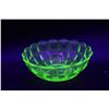 Image 1 : Green Depression Glass Bowl (Glows)