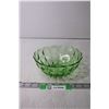 Image 3 : Green Depression Glass Bowl (Glows)