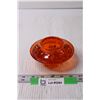 Orange Glass Candle Holder