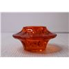 Image 2 : Orange Glass Candle Holder