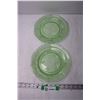 Image 2 : (2x Bid Price) (2) Uranium Glass Plates