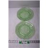 Image 2 : (2x Bid Price) (2) Uranium Glass Plates