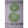 Image 2 : (2x Bid Price) (2) Uranium Glass Plates