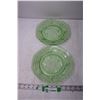 Image 2 : (2x Bid Price) (2) Uranium Glass Plates