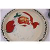 Image 2 : Santa cookie plate and assorted Christmas tree decorations