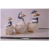 Image 2 : Set of 3 Duck Canisters/Cookie Jars