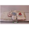 Image 1 : Assorted Doilies, table cloth, pin cushion, coasters, crotched and embroidered