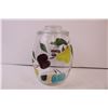 Image 2 : Glass Cookie Jar with Fruit decoration