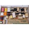 Image 2 : Assorted sewing threads in boxes-one recipe box