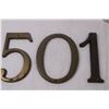 Image 2 : Assorted box of tools and brass house numbers