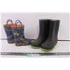 Image 1 : 2 pairs of kids rubber boots