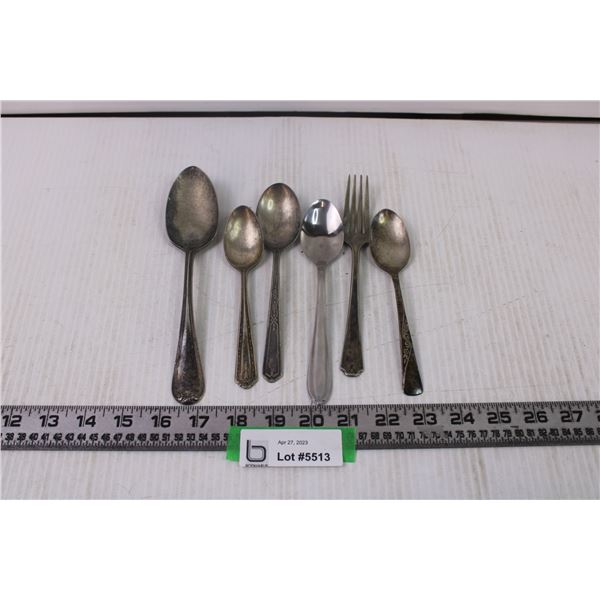 Assorted Silver plated flatware