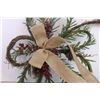 Image 2 : Wooden Christmas tree stand and wood/pinecone angel decor