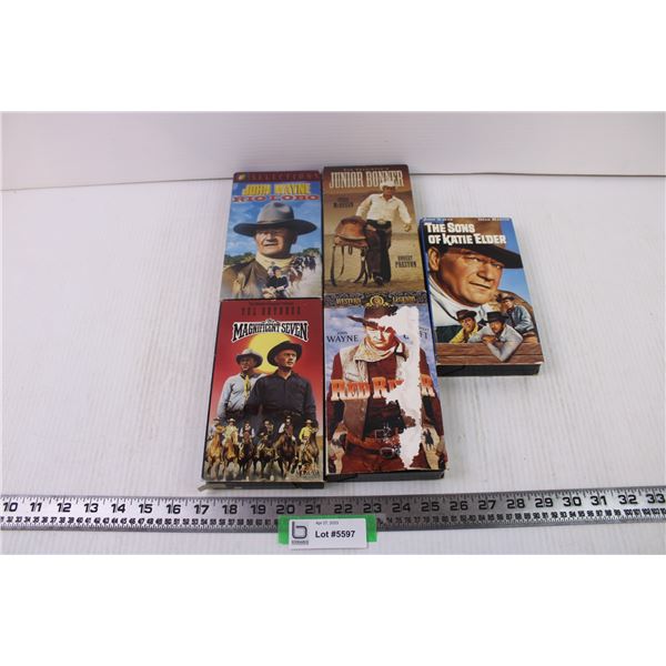 5 VHS movies-country and western-John Wayne