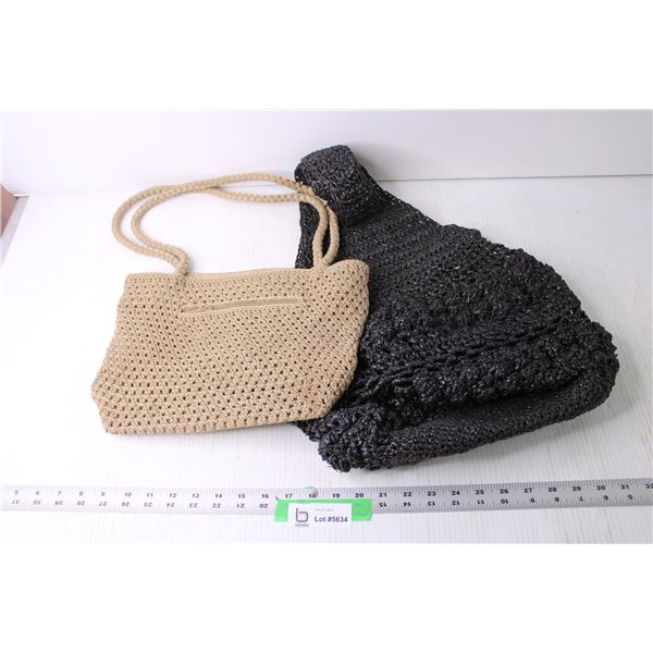 (2) Woven Purses