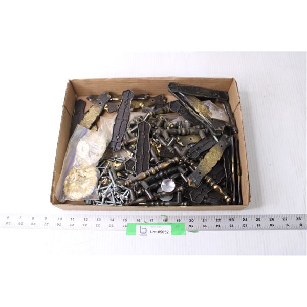 Box of Assorted Vintage Cabinet Hardware