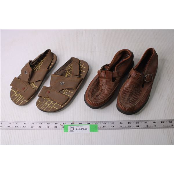 (2) Pairs of Women's Shoes - Size 6 1/2 and Approximately Size 6 (One of the Sandals Soles is Coming