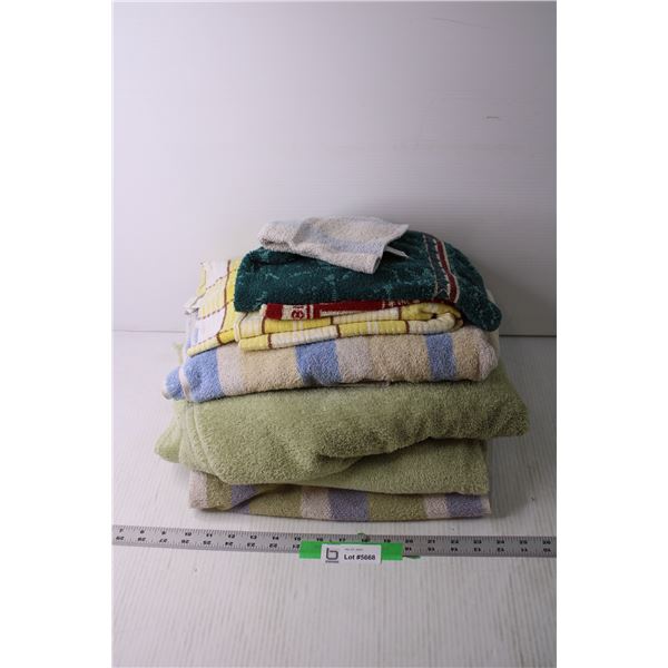 Stack of Assorted Towels and Hand Towels