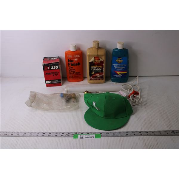 Lot of Assorted Items - Ball Cap, Cleaners