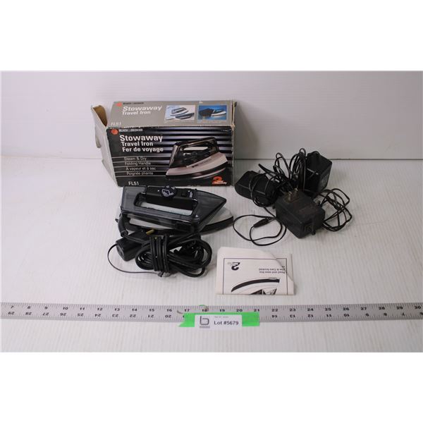 Travel Iron and Misc. Electronics (Iron Does Not Have Canadian Plug)