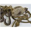 Image 2 : Vintage Wooden Block & Tackle