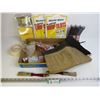 Image 1 : (2) Plastic Drop Sheet - Tool Pouch - Ladder Stabilizers - Bait Boxes - Misc. Items
