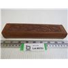 Carved Wooden Pencil Case