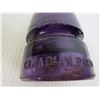 Image 3 : Purple Canadian Pacific.RY.CO Glass Insulator (slight chipping)