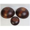 Image 6 : Wooden Bowls - Set of 3