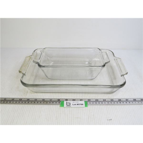 (2) Glass Anchor Oven Ware