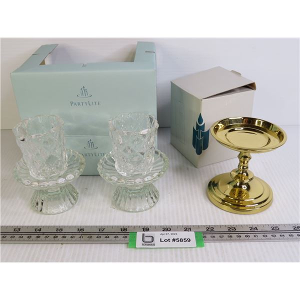 (3) Party Lite Candle Holders (NIB)