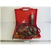Image 1 : Booster Cables - Flares - Tire Inflator - Assorted Hand Tools - Misc. Items