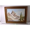 Image 1 : Framed Painting of a Landscape - 28 3/4" x 22 3/4"