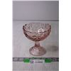Image 1 : Pink Glass Stemmed Bowl