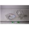 Image 1 : Glass Decorative Dish and Stemmed Bowl with Lid