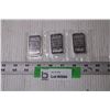 Image 1 : (3) Bars of Johnson Matthey 1 Ounce Bars of Fine Silver