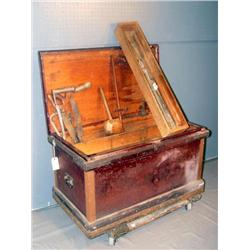 FITTED CARPENTER'S TRUNK WITH CONTENTS