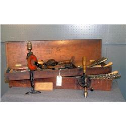 OLD DRILLS AND BITS IN 2 BOXES