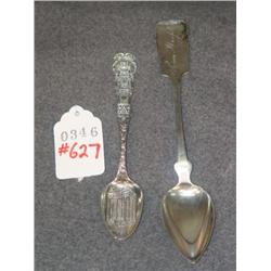 POUGHKEEPSIE COIN SILVER SERVING SPOON AND STERLIN