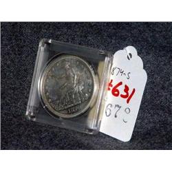 1874-S TRADE DOLLAR