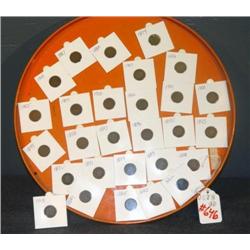 LOT OF 28 INDIAN HEAD PENNIES