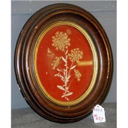 BLACK WALNUT OVAL VICTORIAN FRAME WITH PRESSED
