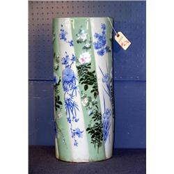 ORIENTAL PORCELAIN UMBRELLA HOLDER 24" TALL, (REPA