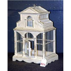 WHITE 2 PART BIRD CAGE