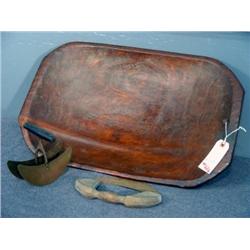EARLY WOODEN BOWL W/ 2 CHOPPERS